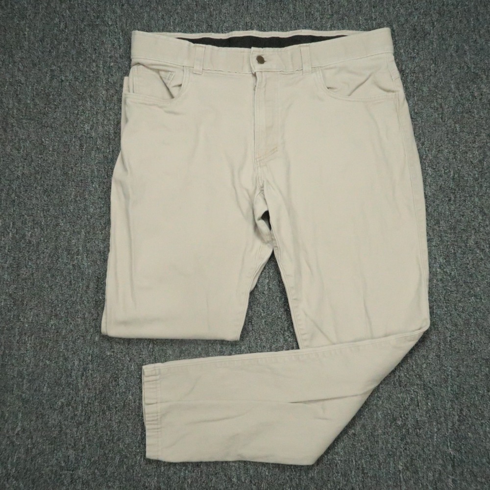 Origin Maine Pants Men 38x32‎ Khaki Tan Moab Taper 5 Pocket Trouser Stretch